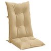 vidaXL Cojines silla respaldo alto 2 uds tela beige melange 120x50x7cm