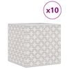 vidaXL Cajas almacenaje plegables 10 uds no tejida crema 32x32x32 cm
