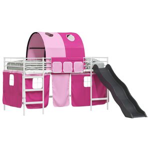 vidaXL Estructura de litera para ni&ntilde;os y rosa 79,5 x 200 cm Metal