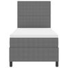 vidaXL Cama tipo Box Spring Gris claro y blanco. 203 x 100 x 128 cm