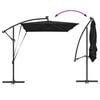 vidaXL Parasol de cantilever tipo plátano Negro 294 x 200 x 254 cm
