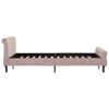 vidaXL Estructura de cama sin colchón terciopelo rosa 120x200 cm