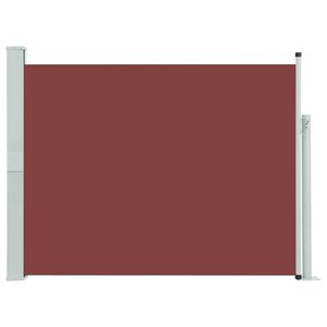 vidaXL Toldo lateral retr&aacute;ctil de jard&iacute;n marr&oacute;n 140x500 cm