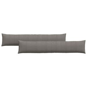 vidaXL Cojines de sof&aacute; 2 pcs Gris Claro 200 x 40 cm Tela de pana