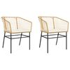 vidaXL Sillones de jard&iacute;n con cojines 2 uds rat&aacute;n sint&eacute;tico marr&oacute;n