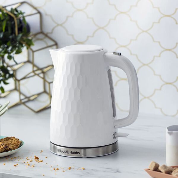 Russell Hobbs Hervidor el&eacute;ctrico Honeycomb blanco