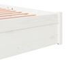 vidaXL Estructura de cama sin colch&oacute;n madera maciza blanco 180x200 cm