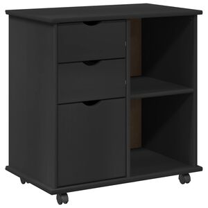 vidaXL Gabinete rodante 63,5 x 39 x 65,5 cm Madera de Pino Macizo