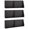 vidaXL Muro de Contenci&oacute;n 6 uds. 60 x 12 x 50 cm Acero Negro