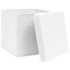 vidaXL Cajas de almacenaje con tapas 4 uds blanco 28x28x28 cm