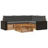 vidaXL Conjunto de sof&aacute;s de exterior 5 uds. Natural y Antracita