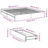 vidaXL Cama con cajones madera ingenier&iacute;a gris hormig&oacute;n 200x200 cm