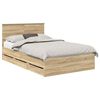 vidaXL Estructura de cama Roble Sonoma 120 x 200 cm Madera Ingenieril