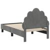 vidaXL Estructura de cama para ni&ntilde;os peque&ntilde;os con cabecera Gris oscuro