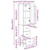 vidaXL Alacena Madera Vieja 34,5 x 34 x 180 cm Madera contrachapada