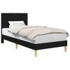 vidaXL Estructura de cama con cabecera Negro 90 x 190 cm Tela