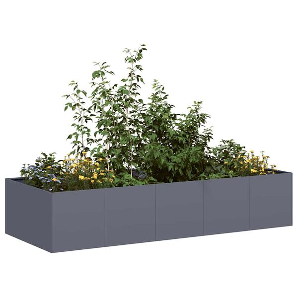 vidaXL Jardinera acero gris antracita 200x80x40 cm
