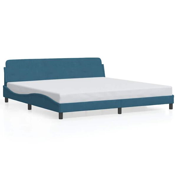 vidaXL Estructura de cama Dover terciopelo azul 200x200 cm