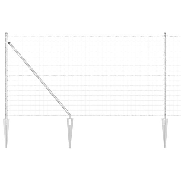 vidaXL Valla con Poste Plateado 1,4 x 10 m Acero