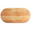 vidaXL Tablero de mesa ovalado madera maciza de roble 100x50x2 cm
