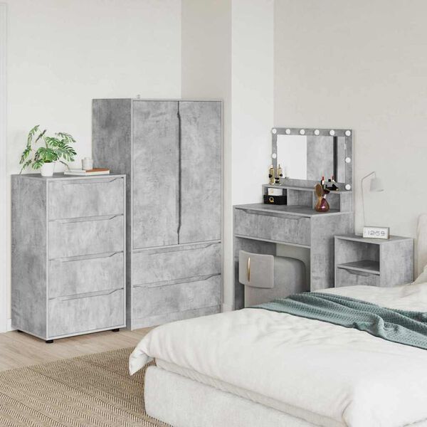 vidaXL Armarios de Almacenamiento 2 pcs Gris Concreto 60 x 48 x 105 cm