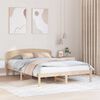 vidaXL Estructura de cama Natural 160 x 200 cm Madera de pino macizo