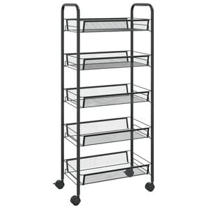 vidaXL Carrito de cocina 5 niveles hierro negro 46x26x105 cm