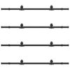 vidaXL Kit de herrajes para puertas correderas acero negro 366 cm