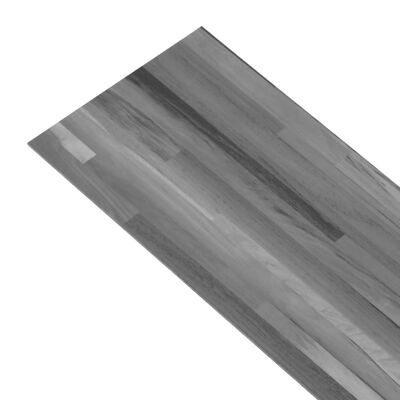 vidaXL Lamas para suelo no autoadhesivas PVC gris a rayas 4,46 m² 3 mm