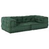 vidaXL Sof&aacute; modular de 2 plazas de tela verde 140x70x36