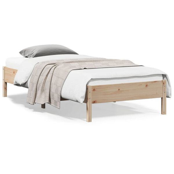 vidaXL Estructura de cama sin colch&oacute;n madera maciza de pino 90x200 cm