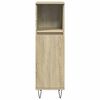 vidaXL Set de muebles de ba&ntilde;o 3 pzas madera contrachapada roble Sonoma