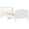 vidaXL Estructura de cama sin colch&oacute;n madera maciza blanca 90x190 cm