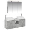 vidaXL Juego de Muebles de Ba&ntilde;o 4 uds. Gris Hormig&oacute;n
