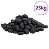 vidaXL Guijarros pulidos negros 25 kg 2-5 cm
