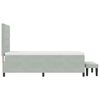 vidaXL Cama tipo Box Spring Gris Claro 90 x 200 cm Terciopelo