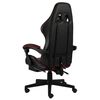 vidaXL Silla gaming con reposapi&eacute;s cuero sint&eacute;tico negro y rojo tinto