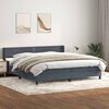 vidaXL Cama box spring con colch&oacute;n terciopelo gris oscuro 180x210 cm