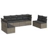vidaXL Set de sof&aacute;s de jard&iacute;n 8 pzas y cojines rat&aacute;n sint&eacute;tico gris