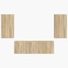vidaXL Conjunto de mueble para TV de pared 4 pcs Roble Sonoma