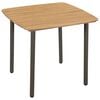 vidaXL Mesa de jard&iacute;n madera maciza de acacia y acero 80x80x72 cm
