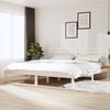 vidaXL Estructura de cama de madera maciza de pino blanco 160x200 cm