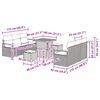 vidaXL Conjunto de sof&aacute; de jard&iacute;n 9 pcs Beige Polirat&aacute;n