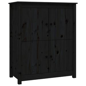 vidaXL Aparador de madera maciza de pino negro 83x41,5x100 cm
