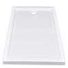 vidaXL Plato de ducha rectangular de ABS blanco 70x120 cm