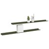 vidaXL Estante flotante 2 pcs Verde Oliva 100 x 9 x 2,5 cm Acero