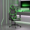 vidaXL Silla gaming cuero sint&eacute;tico negro y verde