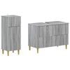 vidaXL Juego de gabinete de ba&ntilde;o de 2 piezas ARNHEM Sonoma gris