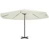 vidaXL Sombrilla aluminio blanco 500 cm