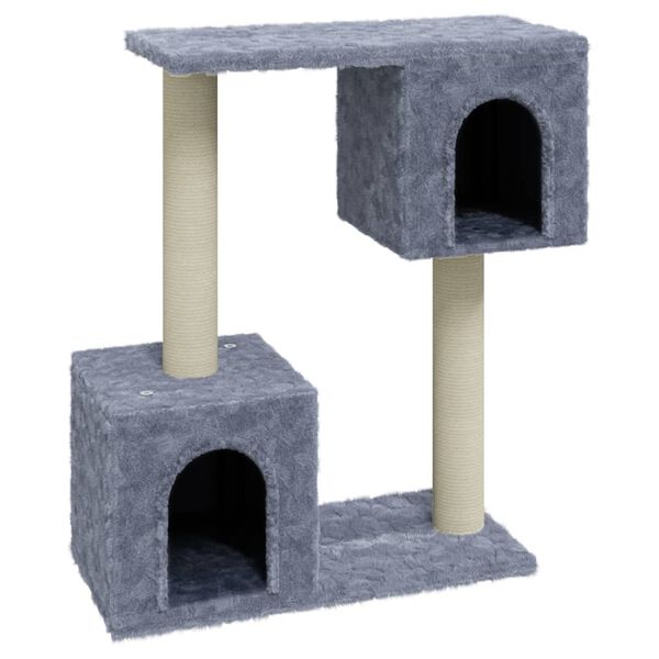 vidaXL Rascador para gatos con postes de sisal 60 cm gris claro